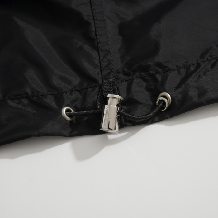 NIGO Prada Men's Summer Fashion Casual Solid Color Collared Zipper Enamel Triangle Metal Logo Short Sleeve Lightweight Re-Nylon Shirt #nigo78671