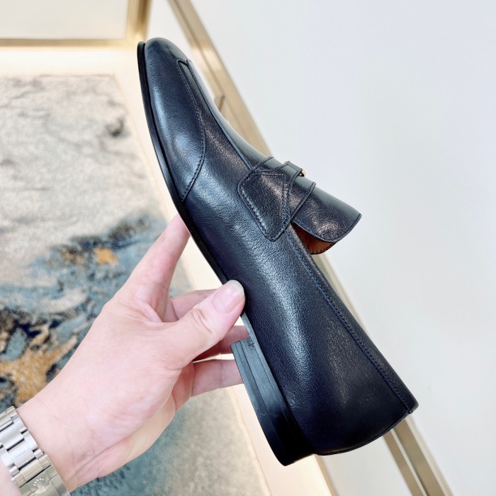 NIGO Gucci Men's & Women's Spring/Fall Fashion Casual Solid-Color Round-Toe Slip-On Leather Loafers Shoes #nigo78667