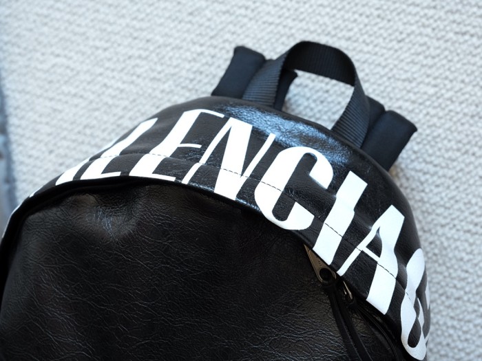 NIGO Balenciaga Men's Editor Backpack In Black/white Shoulder Bag Leather Zipper Fashion Trend Retro Bag Bags #nigo81636