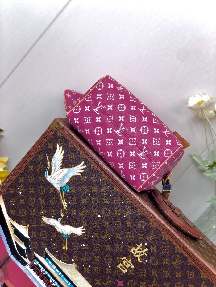 NIGO Louis Vuitton Women's Fashion Classic Dragon Fruit Red Logo Zipper Closure Leather Shoulder Bag Handbags In Small Medium And Large Sizes Crossbody Bag Bags #nigo78654