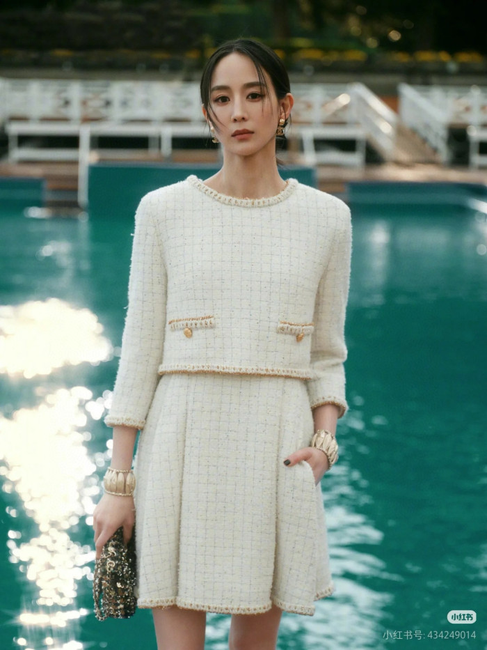 NIGO Chanel Women's Spring/Fall High-Street Wool & Linen Tweed Solid-Color Crew Neck Long-Sleeve Knit Jacket Ngvp #nigo2357