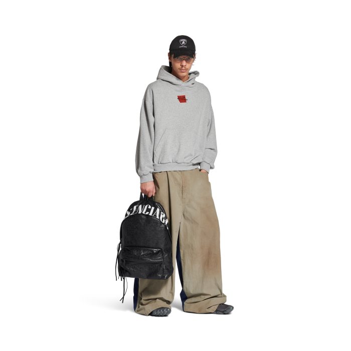 NIGO Balenciaga Men's Editor Backpack In Black/white Shoulder Bag Leather Zipper Fashion Trend Retro Bag Bags #nigo81636
