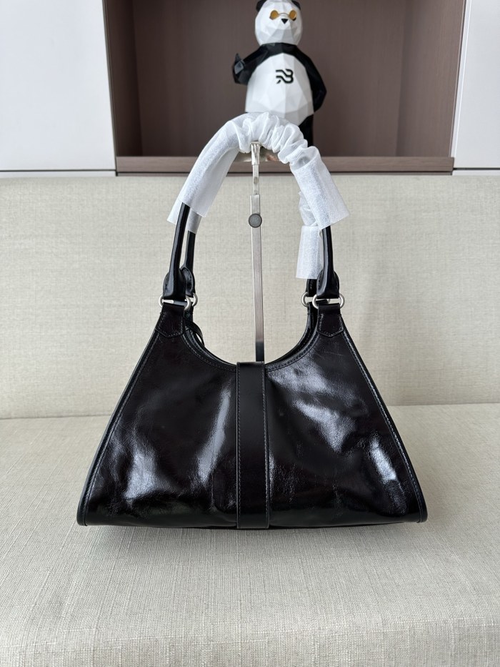 NIGO Prada Women's Fashion Classic Solid Color Leather Monogram Lock Clasp Medium Leather Tote Bag Shoulder Bag Bags #nigo78672
