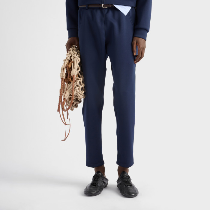 NIGO Prada Men's Spring/Fall Fashion Casual Solid Color Stand Up Collar Zipper Fabric Jacket  Solid-Color Elastic Waist Casual Suit Pants Suit Set #nigo78677
