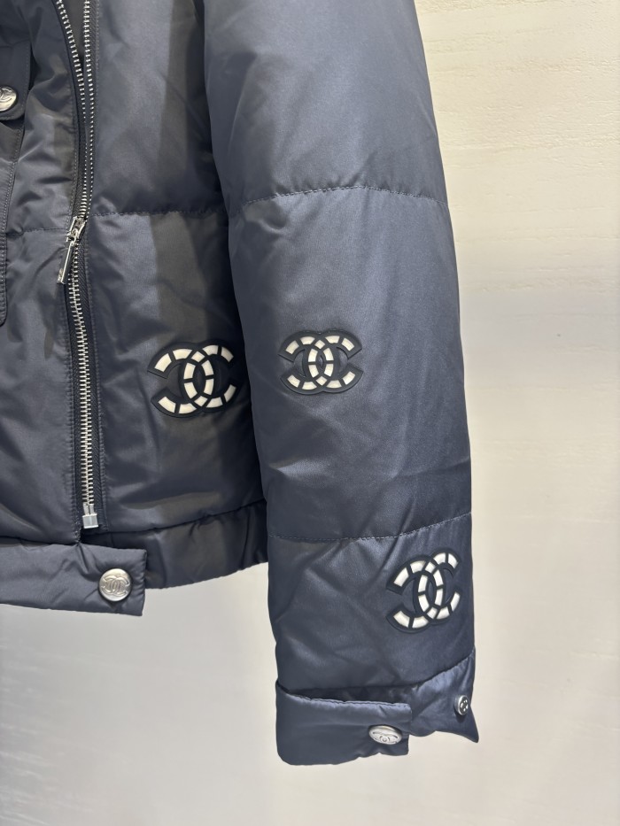 NIGO Chanel Women's Winter Fashion Casual Stand Collar Zipper Solid Color Logo Vintage-Style Goose Down Jacket #nigo78684