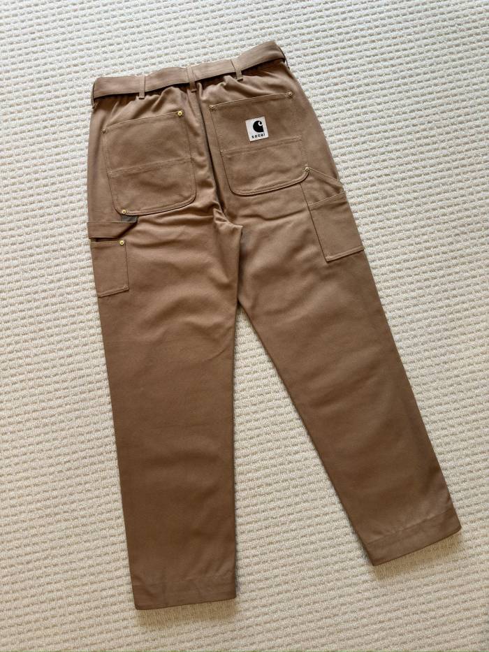NIGO Carhartt WIP x Sacai  Men's Spring/Fall Fashion Casual Solid Color Relaxed Straight Leg Pants Work Pants #nigo78683
