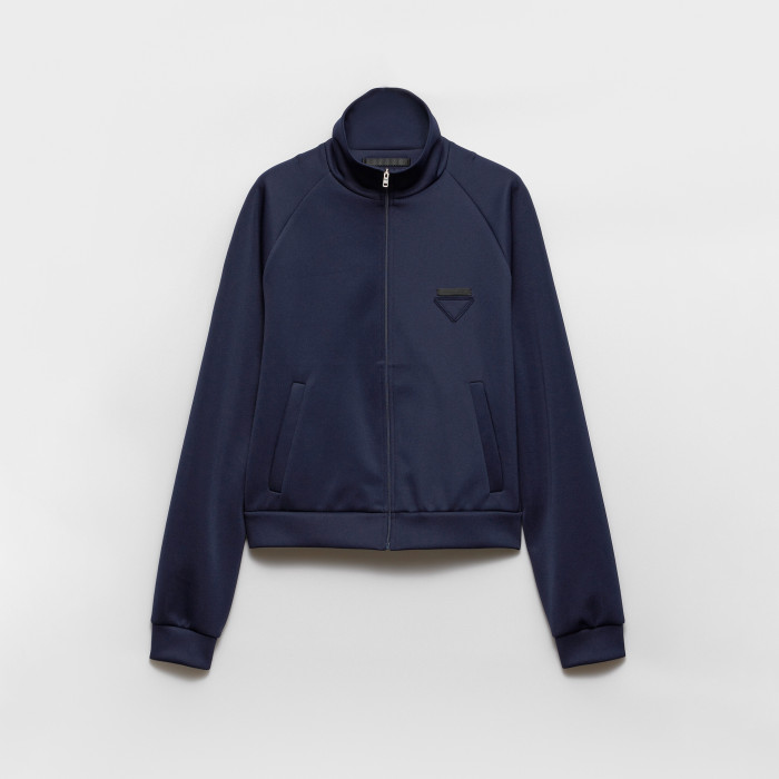 NIGO Prada Men's Spring/Fall Fashion Casual Solid Color Stand Up Collar Zipper Fabric Jacket  Solid-Color Elastic Waist Casual Suit Pants Suit Set #nigo78677