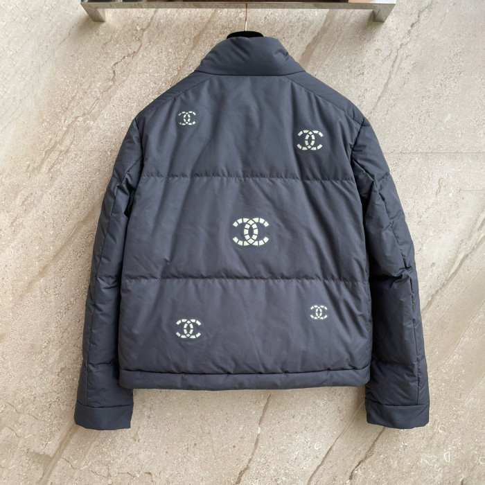 NIGO Chanel Women's Winter Fashion Casual Stand Collar Zipper Solid Color Logo Vintage-Style Goose Down Jacket #nigo78684