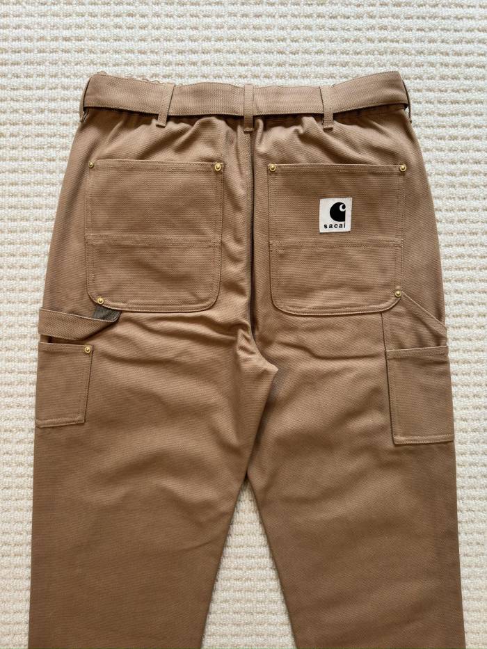 NIGO Carhartt WIP x Sacai  Men's Spring/Fall Fashion Casual Solid Color Relaxed Straight Leg Pants Work Pants #nigo78683