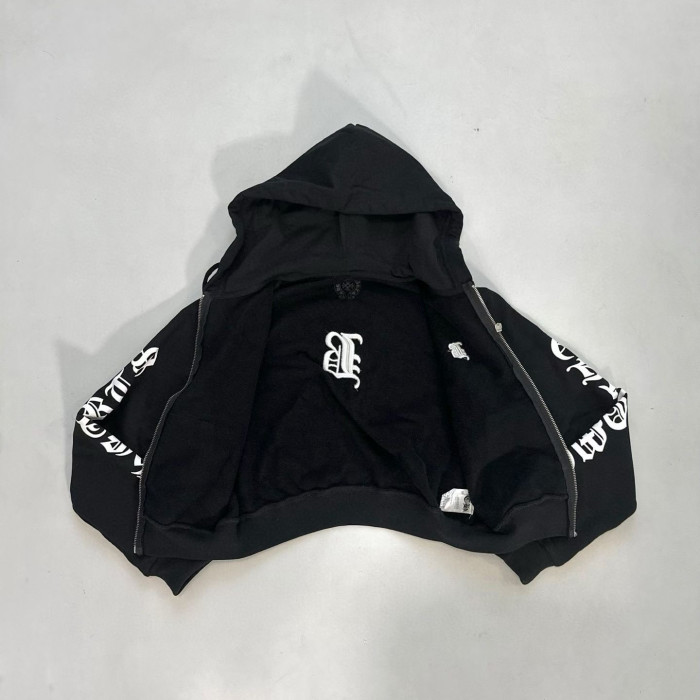 NIGO Chrome Hearts Women's And Men's  Spring/Fall Fashion Casual Solid Color Letter Print Hooded Zipper Short Jacket #nigo78689