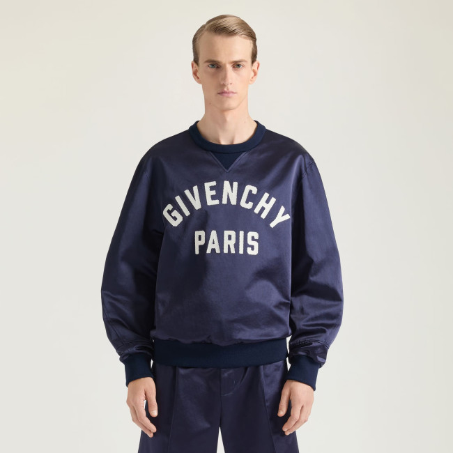 NIGO Givenchy Paris LOGO Men's Spring/Fall Fashion Casual Crewneck Pullover Solid Color Letter Print Patchwork Embroidered Long Sleeve Sweatshirt #nigo78712