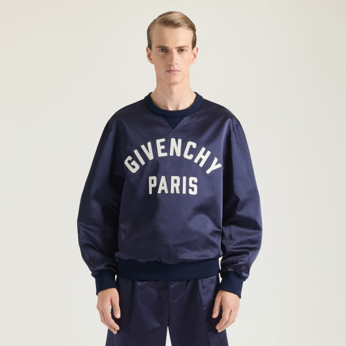 NIGO Givenchy Paris LOGO Men's Spring/Fall Fashion Casual Crewneck Pullover Solid Color Letter Print Patchwork Embroidered Long Sleeve Sweatshirt #nigo78712