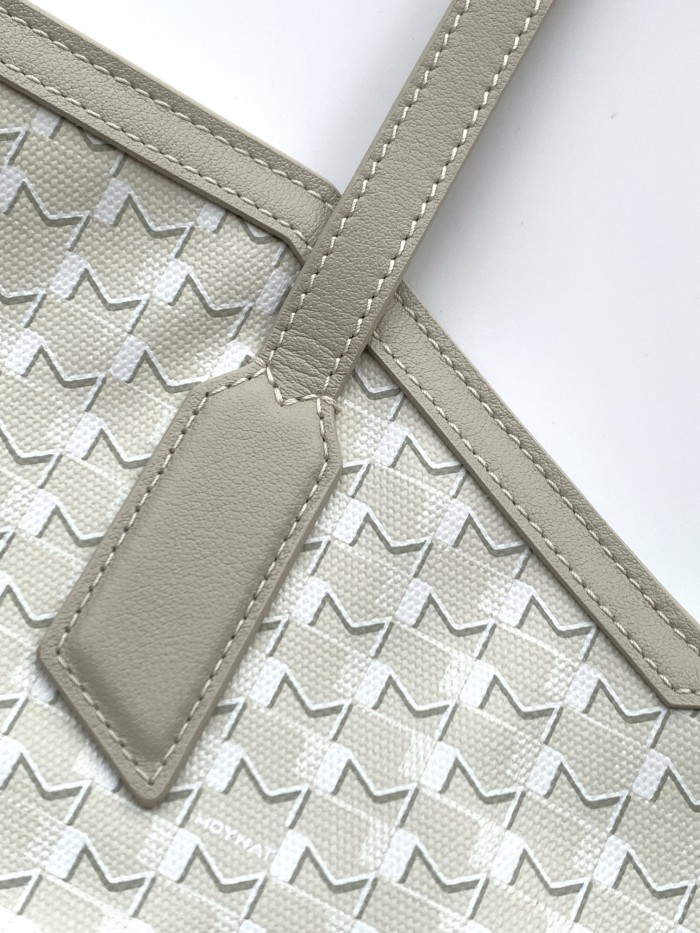 NIGO Moynat M Canvas Women's Classic Fashion Gray Canvas Tote Bag With Hook Closure Dual Use Handle And Shoulder Strap Bag Bags #nigo78699