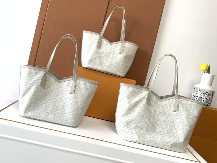 NIGO Moynat M Canvas Women's Classic Fashion Gray Canvas Tote Bag With Hook Closure Dual Use Handle And Shoulder Strap Bag Bags #nigo78699