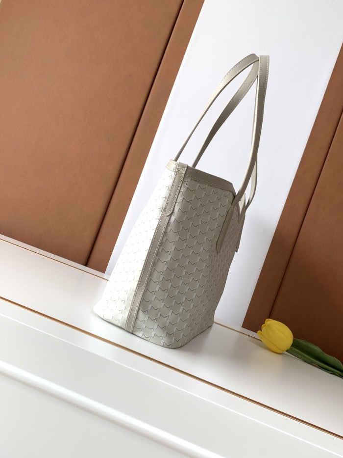 NIGO Moynat M Canvas Women's Classic Fashion Gray Canvas Tote Bag With Hook Closure Dual Use Handle And Shoulder Strap Bag Bags #nigo78699