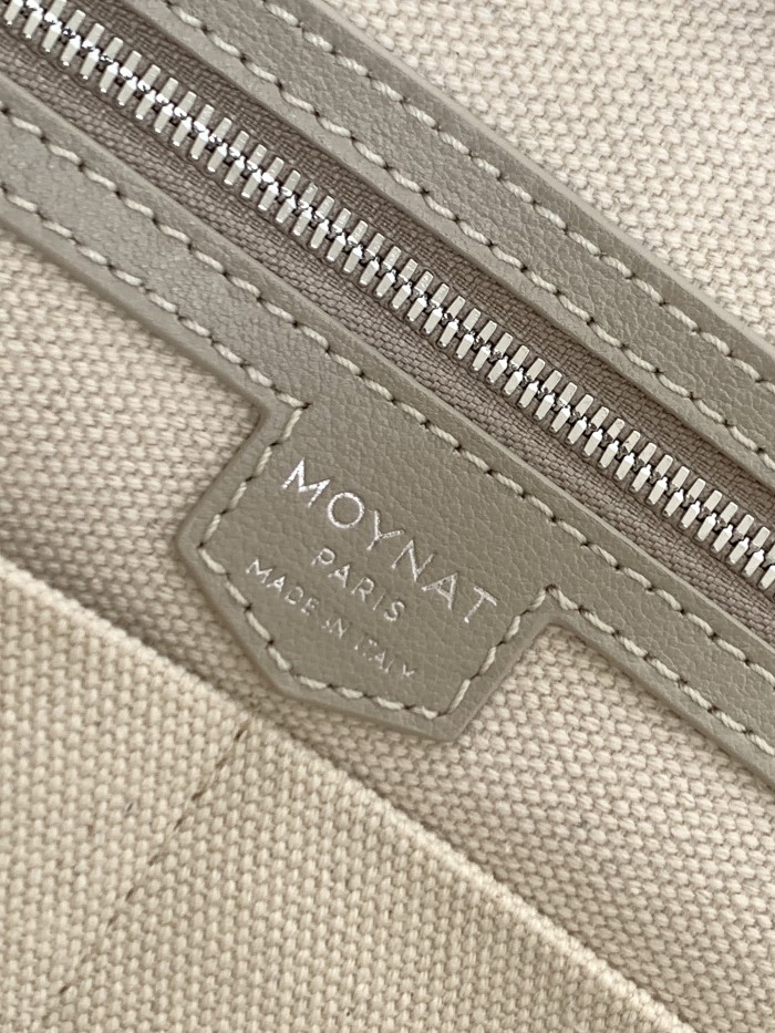 NIGO Moynat M Canvas Women's Classic Fashion Gray Canvas Tote Bag With Hook Closure Dual Use Handle And Shoulder Strap Bag Bags #nigo78699