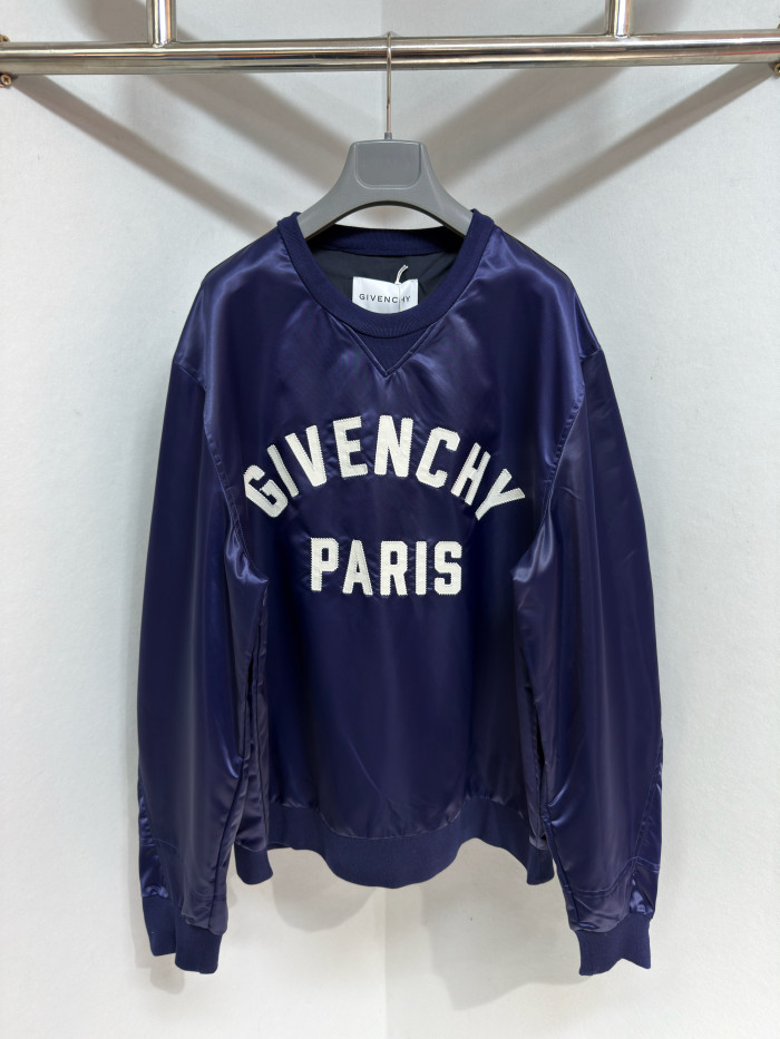 NIGO Givenchy Paris LOGO Men's Spring/Fall Fashion Casual Crewneck Pullover Solid Color Letter Print Patchwork Embroidered Long Sleeve Sweatshirt #nigo78712