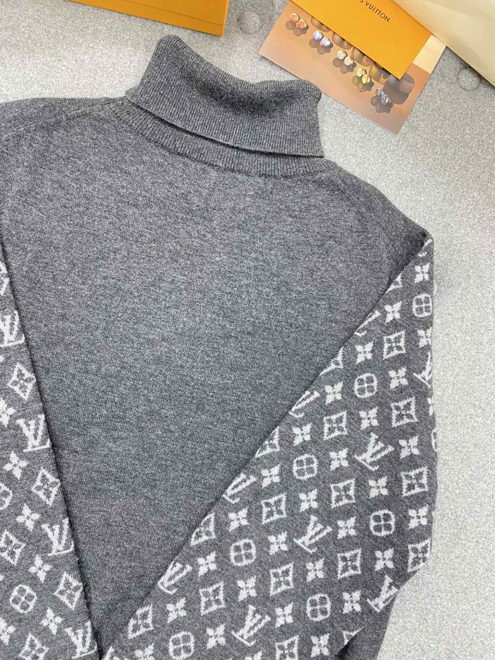 NIGO Louis Vuitton MONOGRAM Men's Fall/Winter Fashion Casual Solid Color Classic Vintage Print Long Sleeve Turtleneck Pullover Sweater #nigo78734