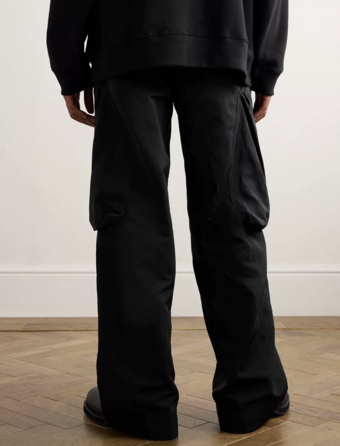 NIGO Dries Van Noten DVN Men's Spring And Summer Three-dimensional Cutting 3d Large Pockets Zipper Drawstring Nylon Work Pants Loose Straight Wide-leg Pants Casual Pants Ngvp #nigo2469