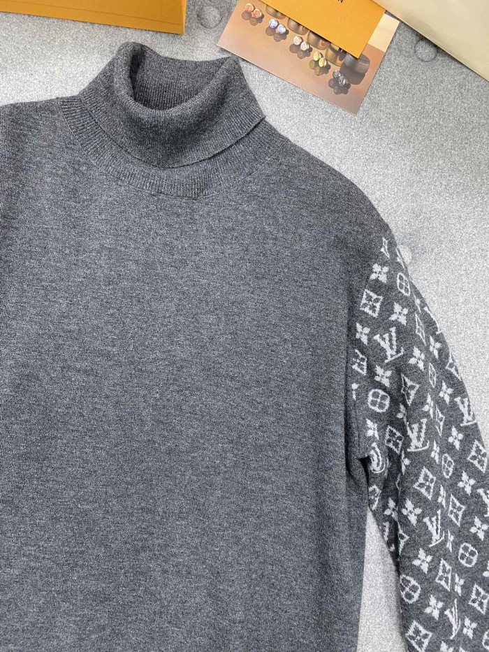 NIGO Louis Vuitton MONOGRAM Men's Fall/Winter Fashion Casual Solid Color Classic Vintage Print Long Sleeve Turtleneck Pullover Sweater #nigo78734