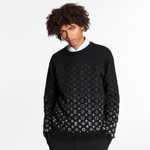 NIGO Louis Vuitton Men's Spring/Fall Fashion Casual Classic Vintage Floral Gradient Round Neck Knit Sweater #nigo78733
