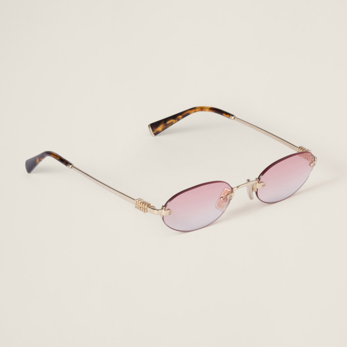 NIGO MiuMiu Men's And Women's Fashion Classic Rimless Oval Lens Temples Logo Sunglasses Eyewear Accessories #nigo78742