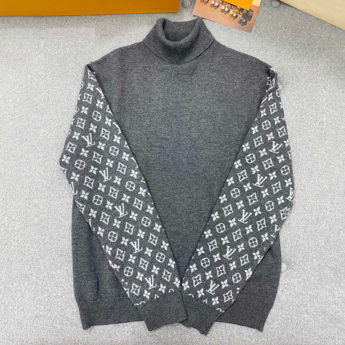 NIGO Louis Vuitton MONOGRAM Men's Fall/Winter Fashion Casual Solid Color Classic Vintage Print Long Sleeve Turtleneck Pullover Sweater #nigo78734