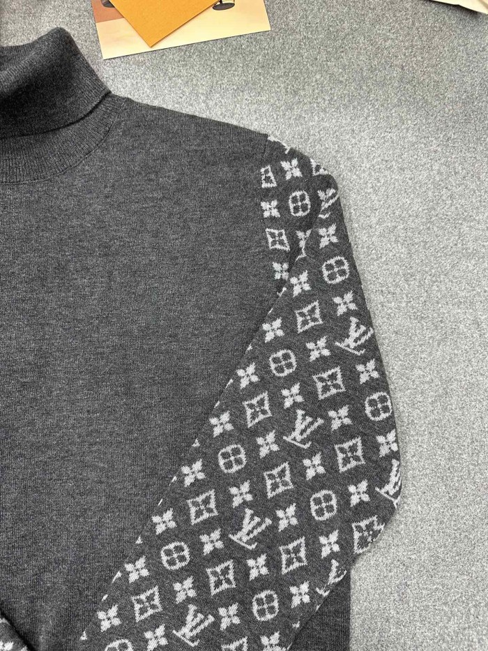 NIGO Louis Vuitton MONOGRAM Men's Fall/Winter Fashion Casual Solid Color Classic Vintage Print Long Sleeve Turtleneck Pullover Sweater #nigo78734
