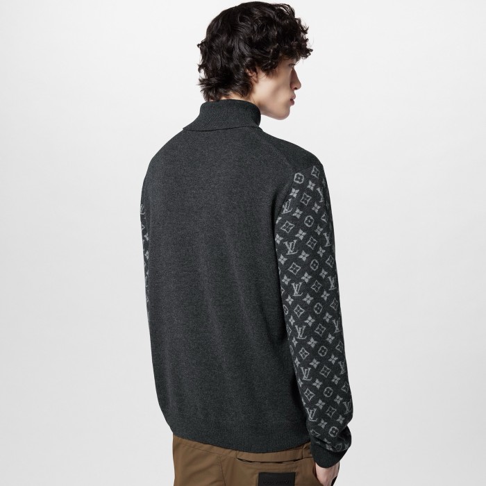 NIGO Louis Vuitton MONOGRAM Men's Fall/Winter Fashion Casual Solid Color Classic Vintage Print Long Sleeve Turtleneck Pullover Sweater #nigo78734