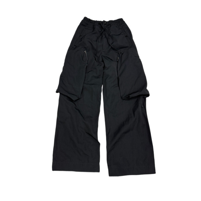 NIGO Dries Van Noten DVN Men's Spring And Summer Three-dimensional Cutting 3d Large Pockets Zipper Drawstring Nylon Work Pants Loose Straight Wide-leg Pants Casual Pants Ngvp #nigo2469