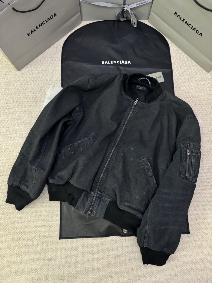 NIGO Balenciaga Men's And Women's Spring/Fall Fashion Casual Crewneck Zipper Washed Distressed Splatter-Print Cotton Jacket Down Jacket Coat #nigo78737