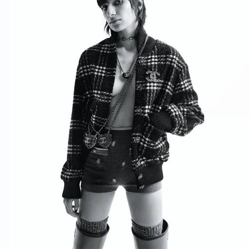 NIGO Chanel Men's & Women's Fall/Winter Vintage Plaid Single-Breasted Long-Sleeve Solid Color High-Neck Jacket Ngvp #nigo2369