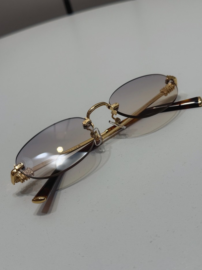 NIGO MiuMiu Men's And Women's Fashion Classic Rimless Oval Lens Temples Logo Sunglasses Eyewear Accessories #nigo78742
