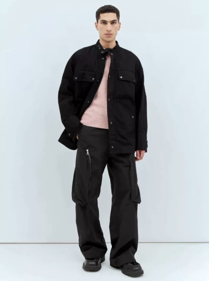 NIGO Dries Van Noten DVN Men's Spring And Summer Three-dimensional Cutting 3d Large Pockets Zipper Drawstring Nylon Work Pants Loose Straight Wide-leg Pants Casual Pants Ngvp #nigo2469