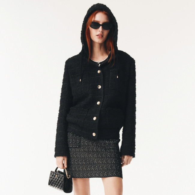 NIGO Chanel Women's Fall/Winter Multi-Pocket Tweed Solid Color Single-Breasted Long-Sleeve Hooded Jacket Ngvp #nigo2371