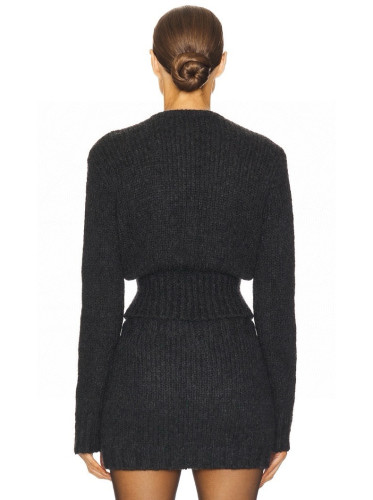 NIGO Helsa Women's Autumn And Winter Fashion Exquisite Suit Waisted Short Top Cardigan Hip Slim Daily Knit Skirt Black White Temperament Set Ngvp #nigo2475