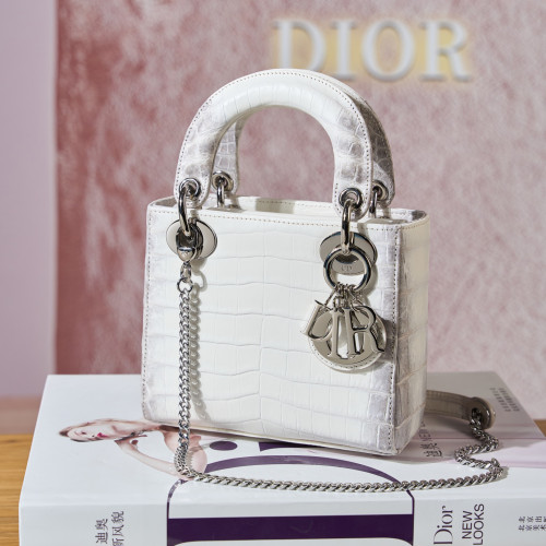 NIGO Dior Women's Fashion Classic Logo Badge Decorated Leather Chain Handbag Tote Shoulder Bag Bags #nigo78757