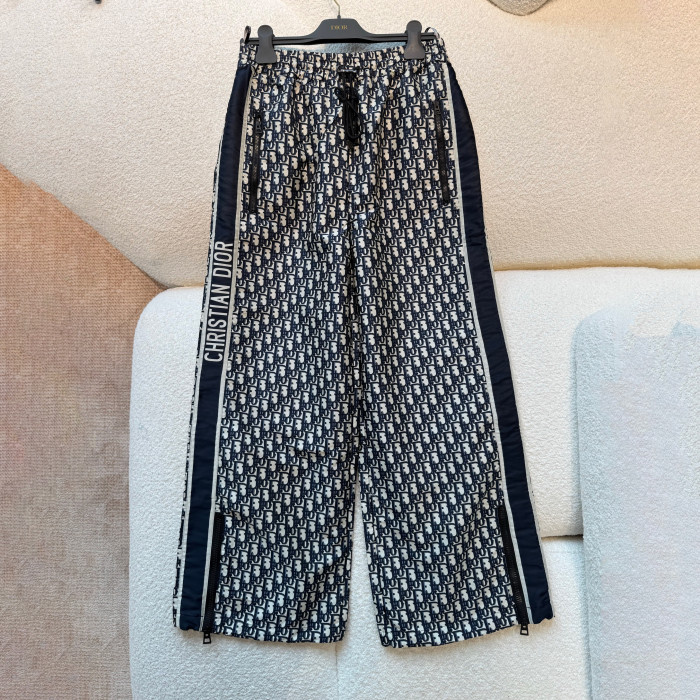 NIGO Dior Men's and Women's Spring/Fall Fashion Casual Drawstring Zipper Vintage Print Pants #nigo78754