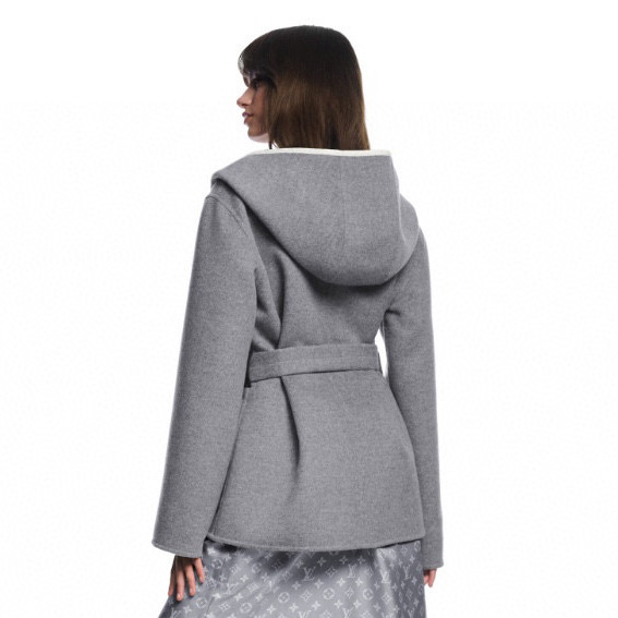 NIGO Louis Vuitton Women's Fall/Winter Fashion Classic V-Neck Reversible Jacquard Pattern Hooded Short Coat Jacket #nigo78748