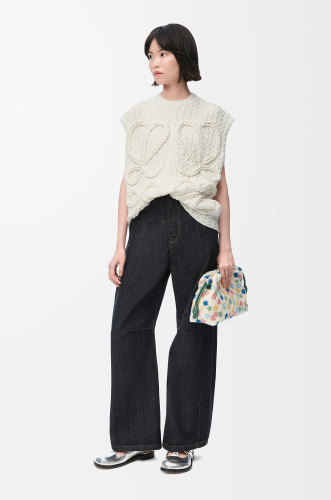 NIGO Loewe Women's High-Street Crew Neck Sleeveless Wool Vest Spring/Fall Logo Knit Sweater #nigo81567