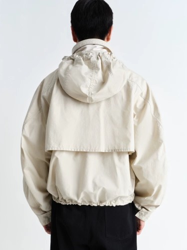 NIGO Lemaire Men's Spring/Fall Parachute Jacket Solid Color High-Neck Cotton Zipper Jacket with Zippered Pockets Ngvp #nigo2378