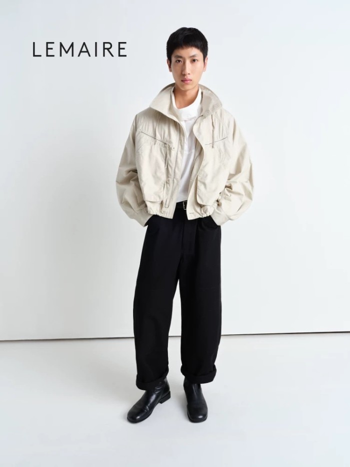 NIGO Lemaire Men's Spring/Fall Parachute Jacket Solid Color High-Neck Cotton Zipper Jacket with Zippered Pockets Ngvp #nigo2378
