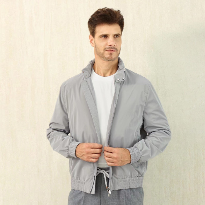 NIGO Brunello Cucinelli Men's Spring/Fall Fashion Casual Stand Collar Zipper Waist Elastic Long Sleeve Jacket #nigo78776