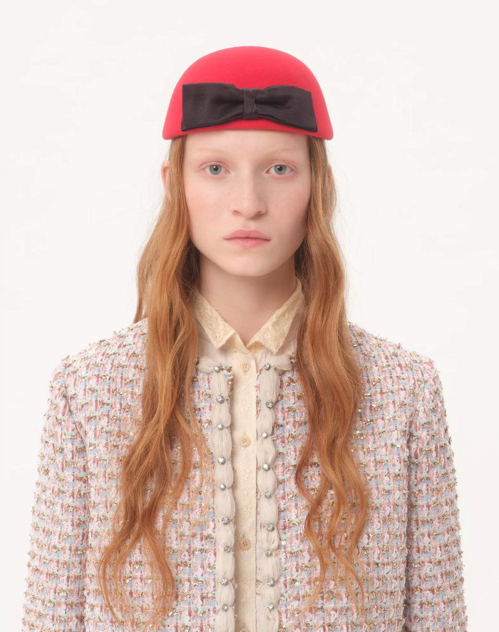 NIGO Valentino ﻿Women's Spring/Summer/Fall Striped Knit Long-Sleeve Embroidered Ribbon Tweed Jacket Casual Solid-Color Mid-Waist Skirt Ngvp #nigo2384