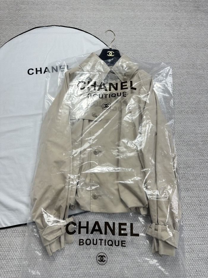 NIGO Chanel Women's Spring/Fall Fashion Casual Lapel Double Breasted Printed Short Trench Coat Jacket #nigo78777