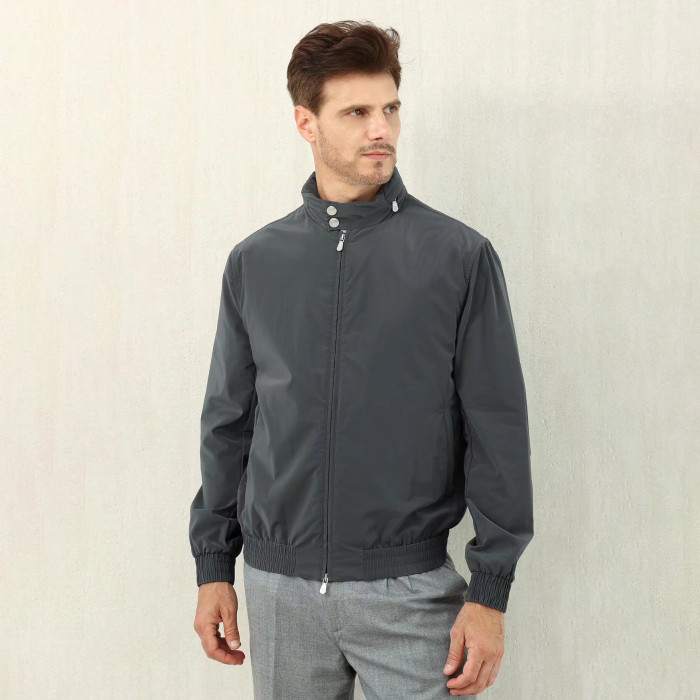 NIGO Brunello Cucinelli Men's Spring/Fall Fashion Casual Stand Collar Zipper Waist Elastic Long Sleeve Jacket #nigo78776
