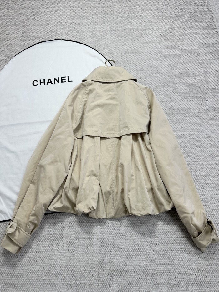 NIGO Chanel Women's Spring/Fall Fashion Casual Lapel Double Breasted Printed Short Trench Coat Jacket #nigo78777