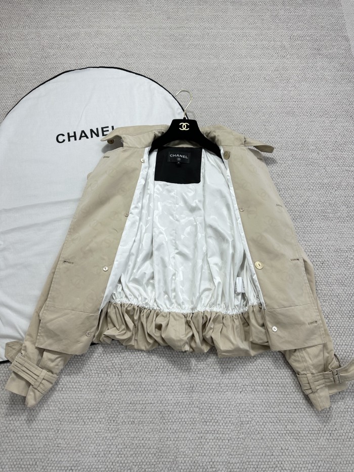 NIGO Chanel Women's Spring/Fall Fashion Casual Lapel Double Breasted Printed Short Trench Coat Jacket #nigo78777