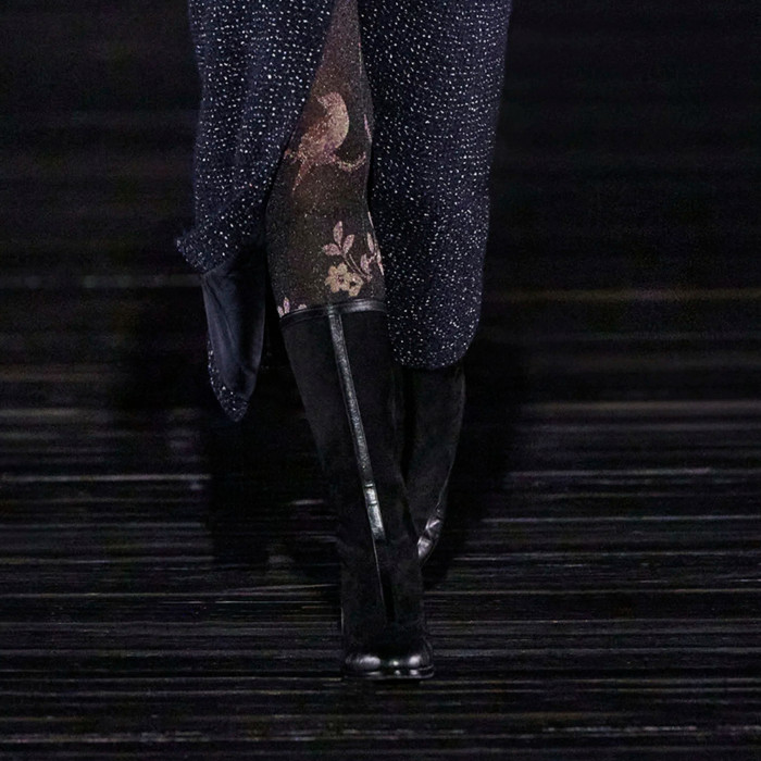 NIGO Chanel Women's Spring And Summer High Luxury Colorblocking Suede Short Boots Fashion Exquisite Black Temperament With Heels  Shoes Ngvp #nigo2476