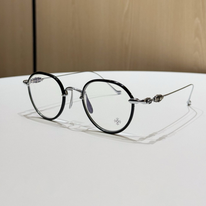 NIGO Chrome Hearts Unisex Fashion Classic Round Flat-Top Glasses with Logo Temple Marking Eyewear  Sunglassas #nigo78787
